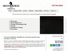 Tablet Screenshot of concretebyironhorse.com